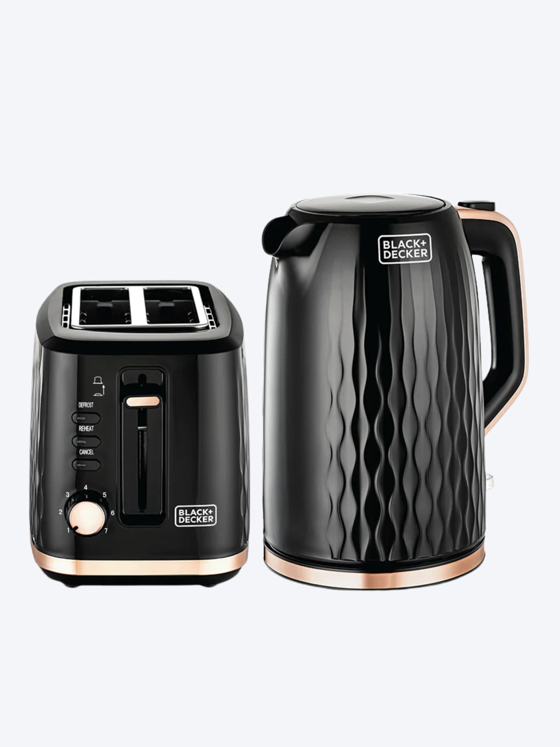 BLACK+DECKER 2in1 Breakfast Sets1.7L Kettle & 7-Level Browning Control Toaster MBF90-B5-2