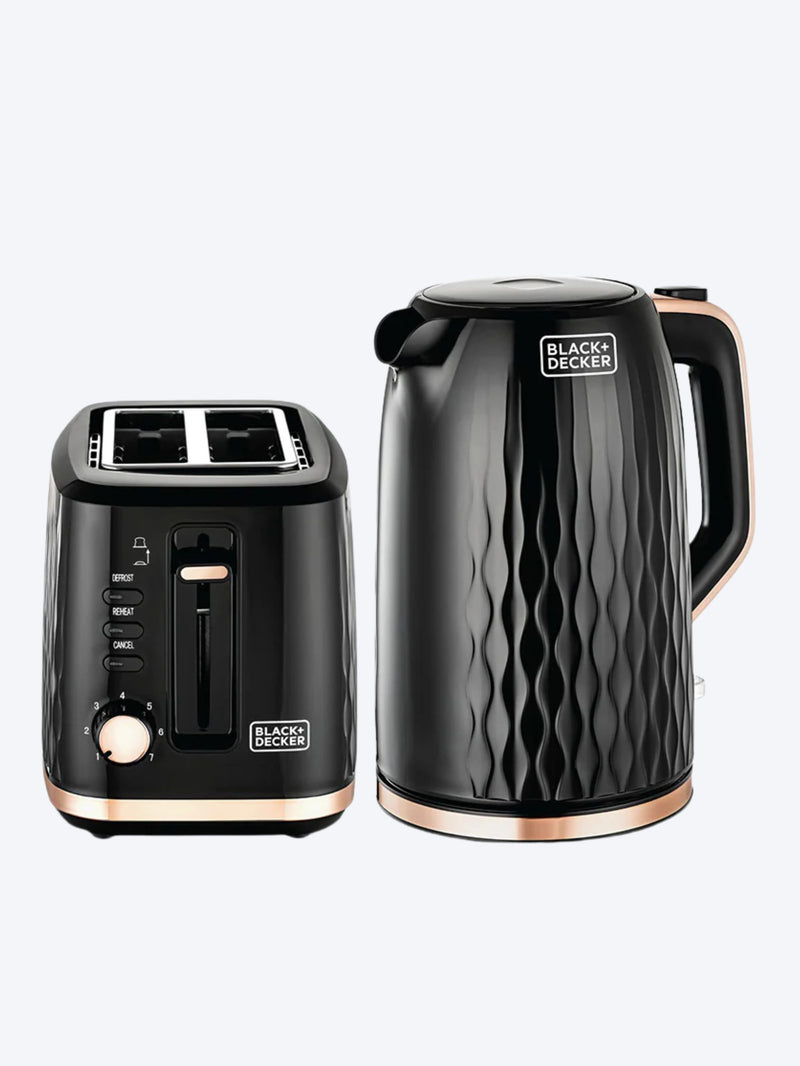 BLACK+DECKER 2in1 Breakfast Sets1.7L Kettle & 7-Level Browning Control Toaster MBF90-B5-2