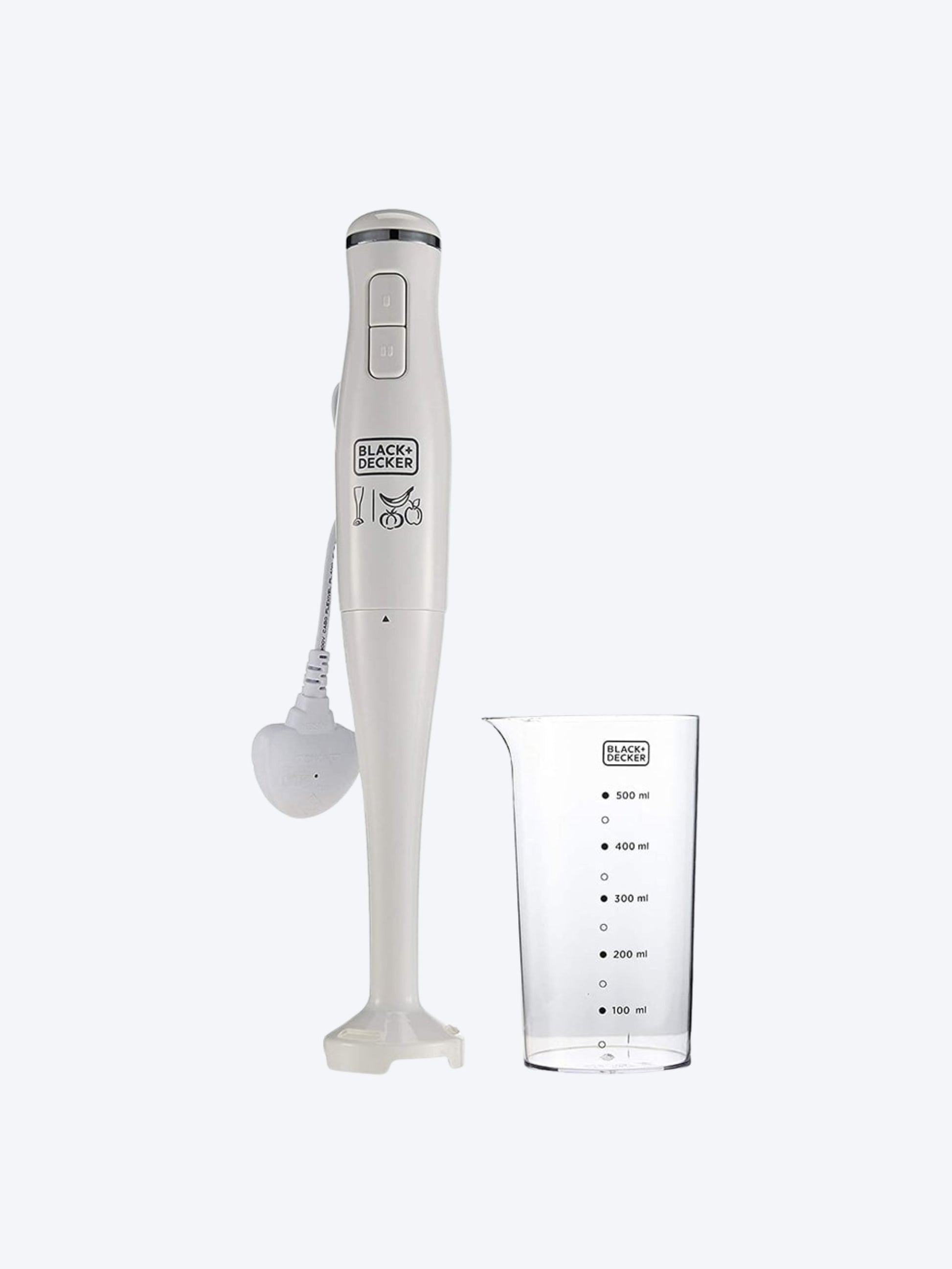 Black+Decker 300W Stick Blender, White SB2500-B5-1