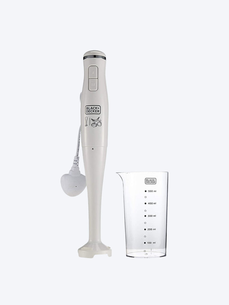 Black+Decker 300W Stick Blender, White SB2500-B5-1