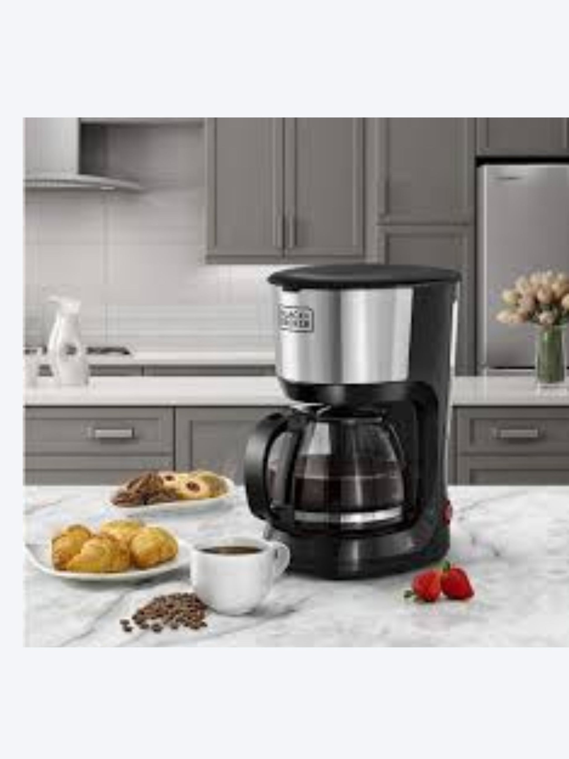 Black+Decker 750W Coffee Machine With Glass Carafe Dcm750S-B5-2