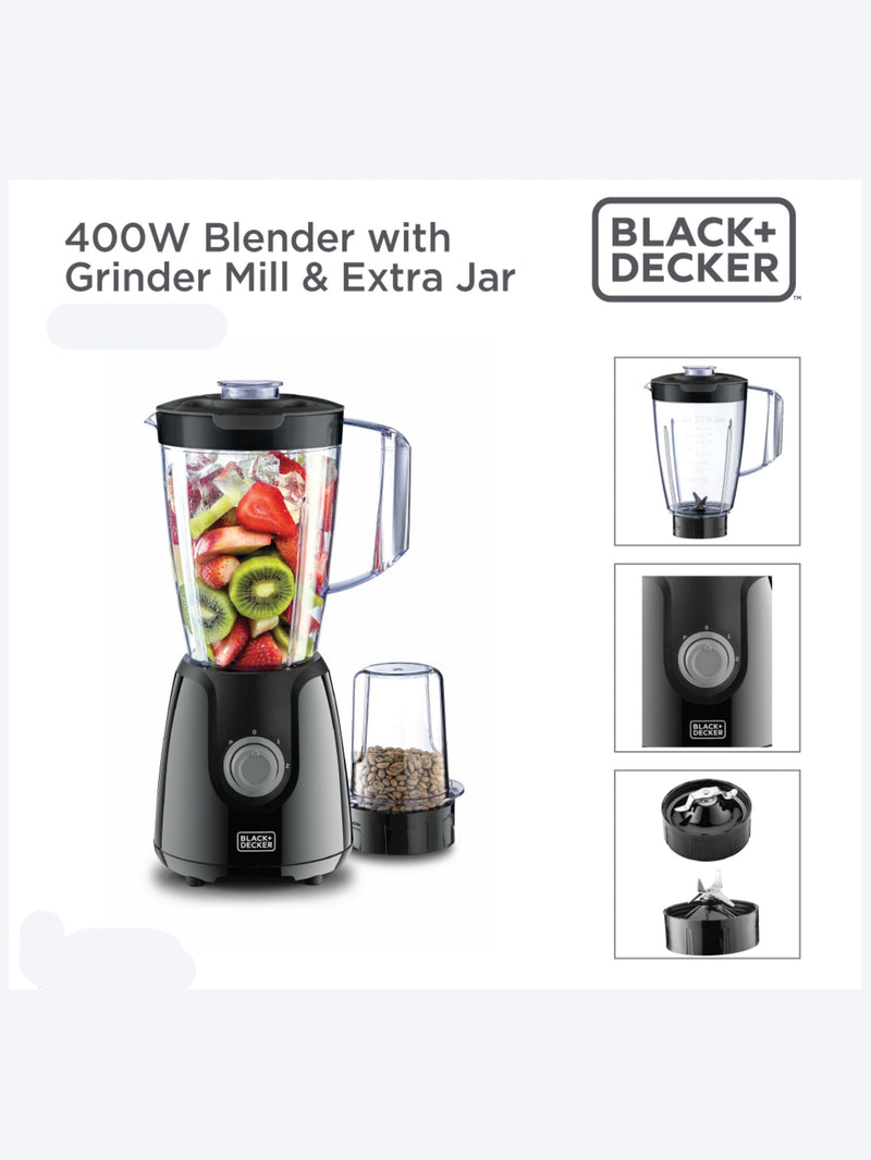 Black+Decker BX4000-B5 Blender with Grinder and Chopper Mill, 400W-2