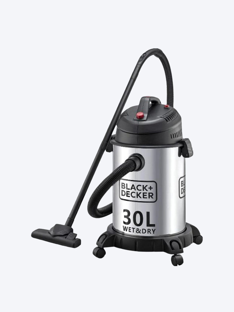Black+Decker Wet & Dry Drum Vacuum Cleaner, 1610W, WV1610 30L-1
