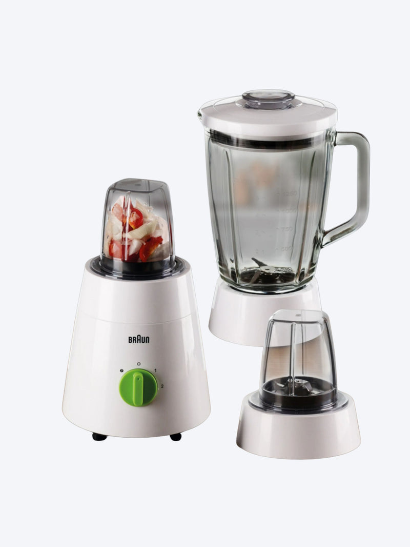 Braun Power Blend 1 Jug Blender 500W, Glass, 1.5L, 2 speeds JB 0153-2